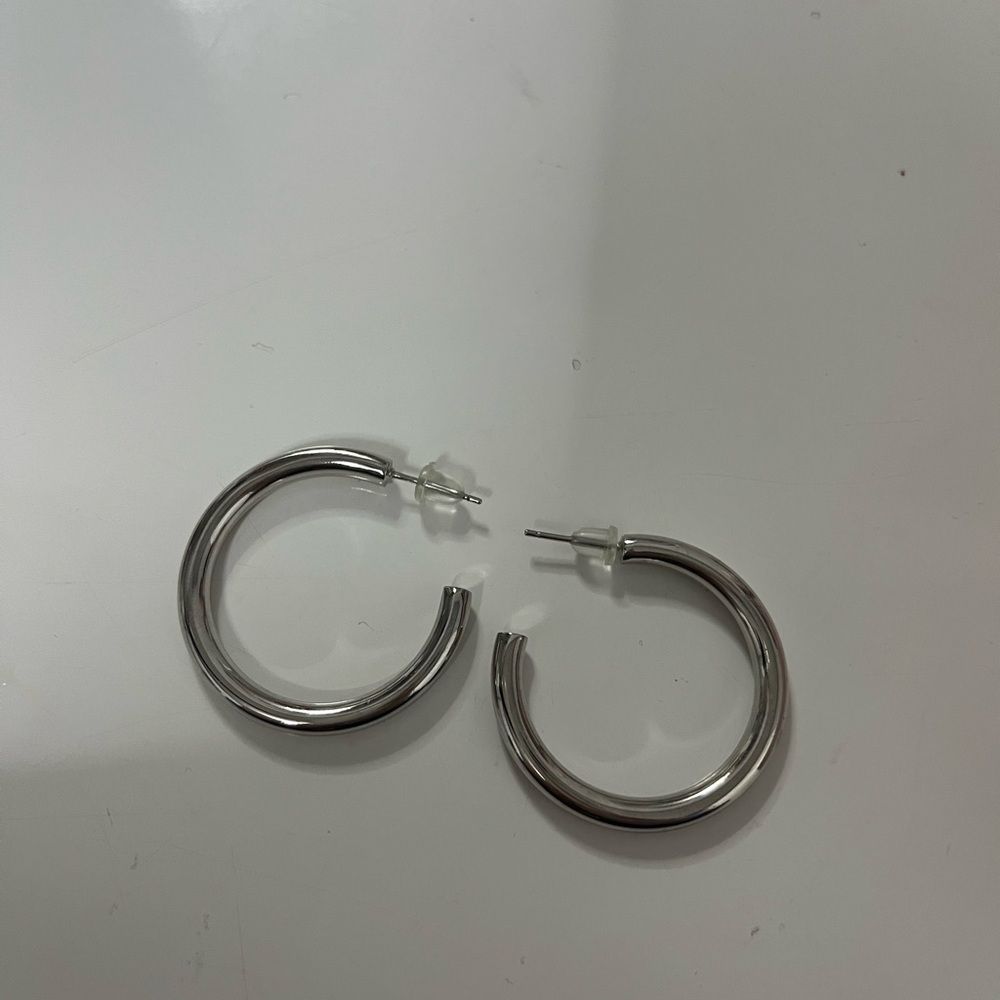 Silver Hoop Earrings